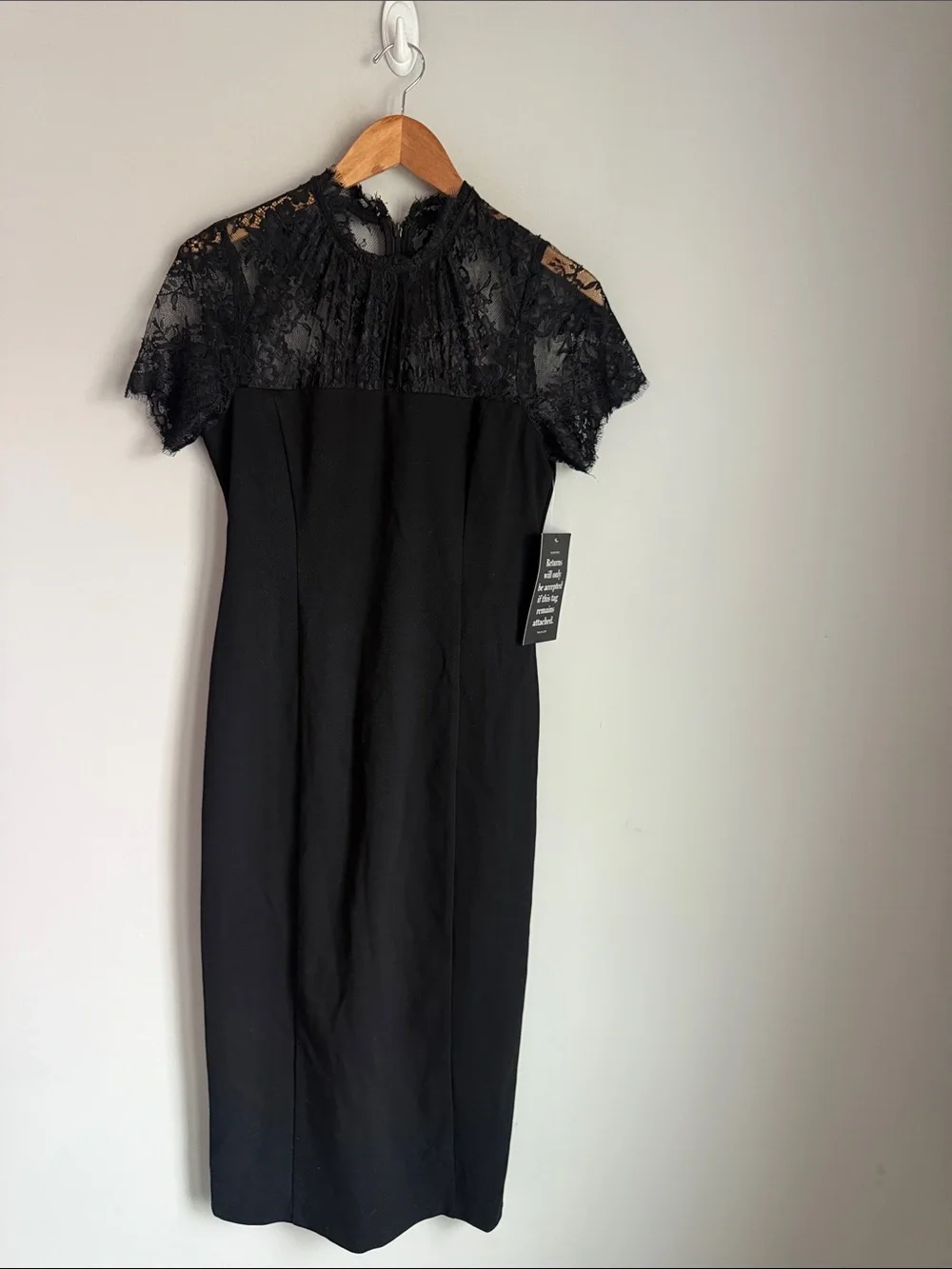 NEW Tuckernuck Hyacinth House Black Lace Agatha Midi Dress Small